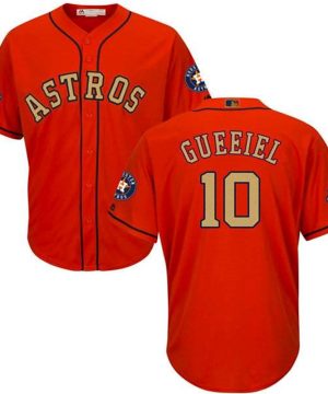 Houston Astros 10 Yuli Gurriel Orange 2018 Gold Program Cool Base Stitched MLB Jersey