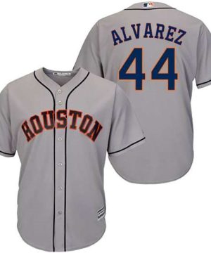 Houston Astros 44 Yordan Alvarez Majestic Cool Base Road Gray Jersey
