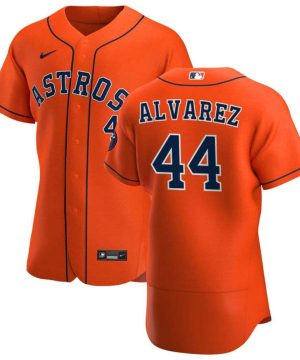 Houston Astros 44 Yordan Alvarez Nike Orange Alternate 2020 Authentic Team MLB Jersey