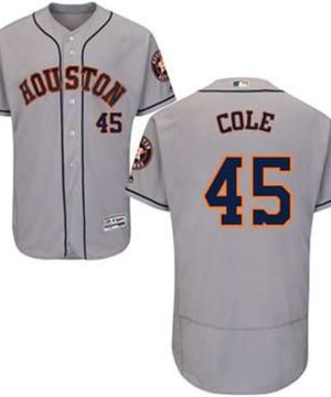 Houston Astros 45 Gerrit Cole Grey Flexbase Authentic Collection Stitched MLB Jersey