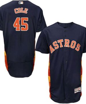 Houston Astros 45 Gerrit Cole Navy Blue Flexbase Authentic Collection Stitched MLB Jersey