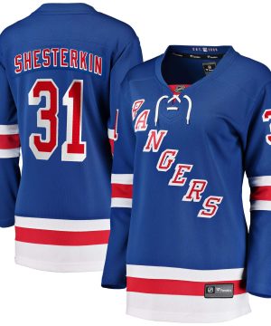Igor Shesterkin New York Rangers Fanatics Branded Womens Home Breakaway Blue Jersey