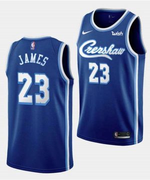 LA Lakers Concept Crenshaw 23 LeBron James Blue Jersey