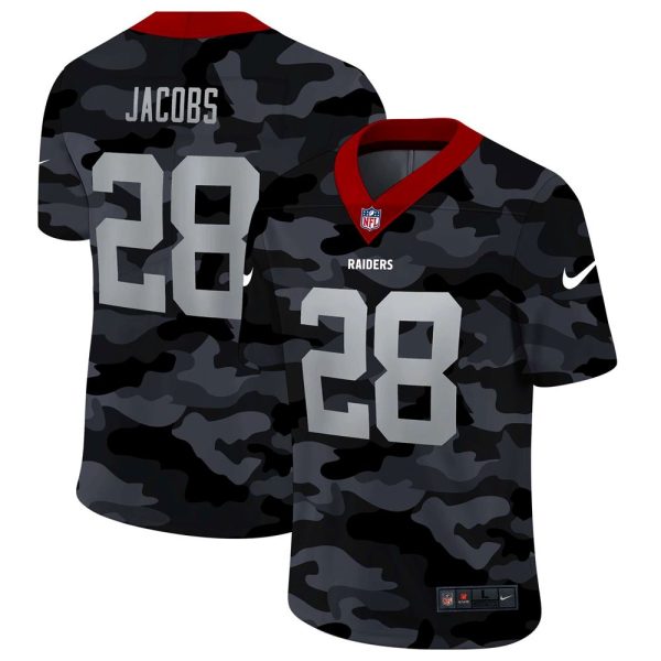 Las Vegas Raiders 28 Josh Jacobs Camo Limited Stitched NFL Jersey