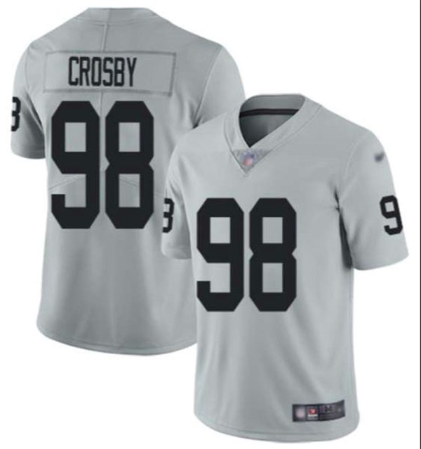 Las Vegas Raiders 98 Maxx Crosby Gray Vapor Untouchable Limited Stitched Jersey