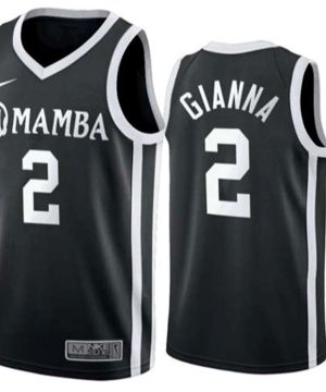 Los Angeles Lakers 2 Gianna Bryant Mamba Black Stitched NBA Jersey