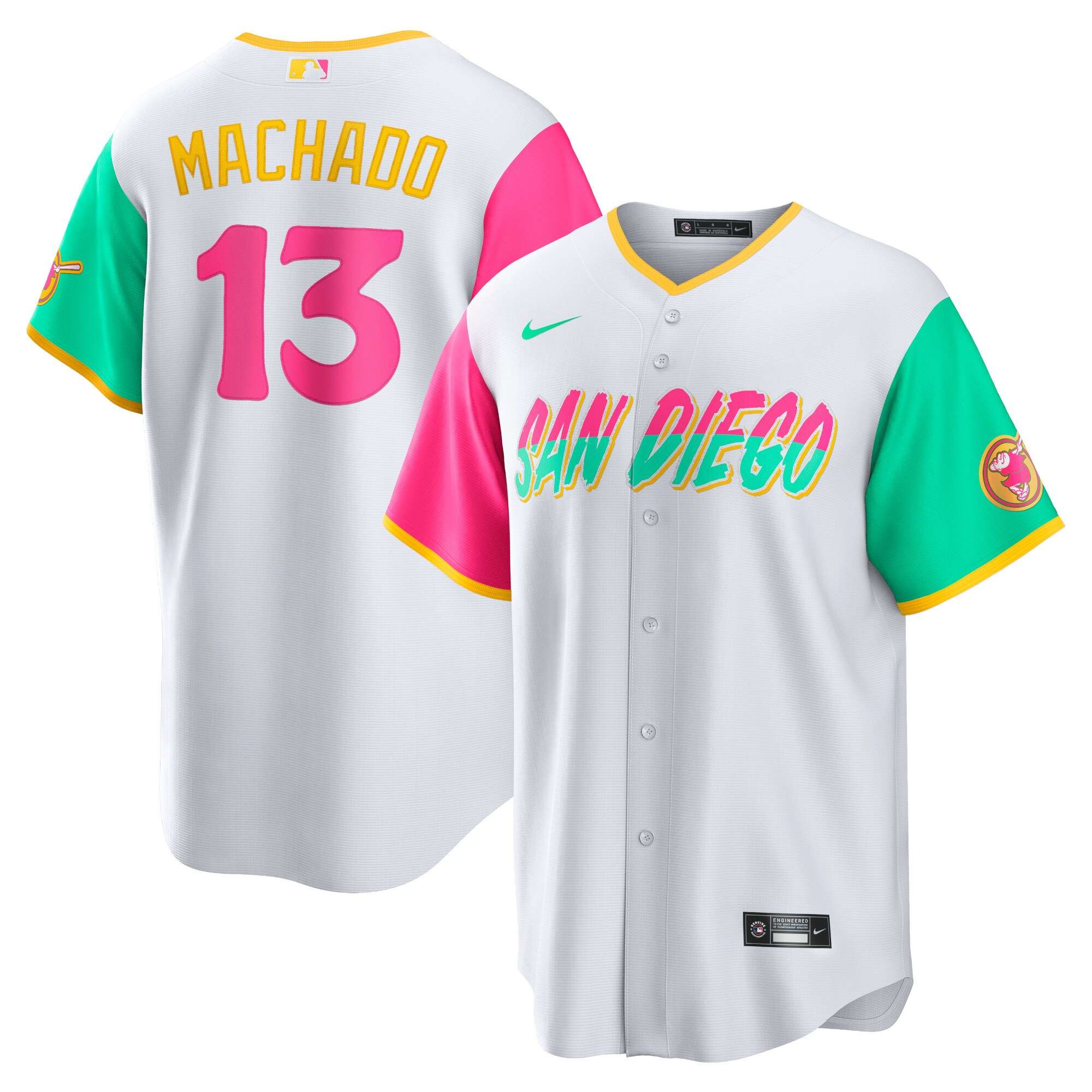 Manny Machado San Diego Padres 2022 City Connect Replica Player White Jersey