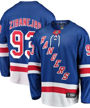 Mika Zibanejad New York Rangers Fanatics Branded Premier Breakaway Player Royal Jersey