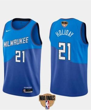 Milwaukee Milwaukee Bucks #11 Brook Lopez Men's Nike Blue 2022-23