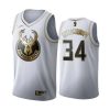 Milwaukee Bucks 34 Giannis Antetokounmpo White 2019 Golden Edition Stitched NBA Jersey