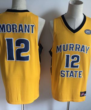 Murray State 12 Ja Morant Yellow Nike College Basketball Jersey