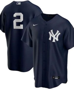 New York Yankees 2 Derek Jeter Navy Cool Base Stitched Jersey