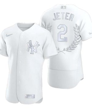 New York Yankees 2 Derek Jeter White Nike Flexbase Fashion Jersey