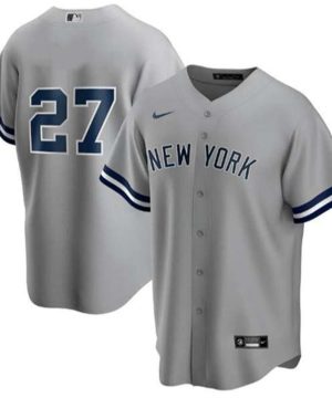 New York Yankees 27 Giancarlo Stanton Grey Cool Base Stitched Baseball Jersey