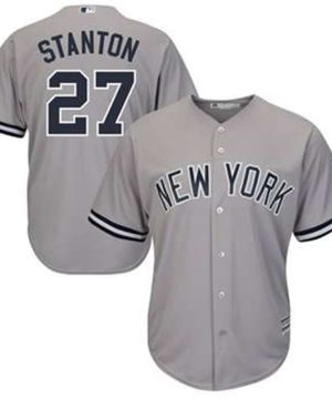 New York Yankees 27 Giancarlo Stanton Grey New Cool Base Stitched MLB Jersey