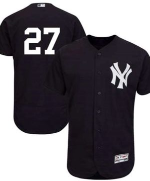 New York Yankees 27 Giancarlo Stanton Navy Blue Flexbase Authentic Collection Stitched MLB Jersey