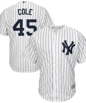 New York Yankees 45 Gerrit Cole Majestic Home White Home Official Cool Base Player Jersey