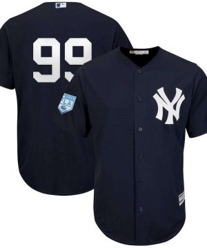 New York Yankees 99 Aaron Judge Navy 2019 Spring Training Cool Base Stitched MLB Jersey