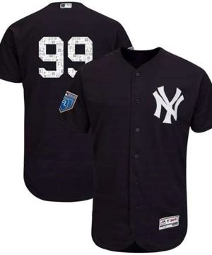 New York Yankees 99 Aaron Judge Navy Blue 2018 Spring Training Authentic Flex Base Stitched MLB Jersey