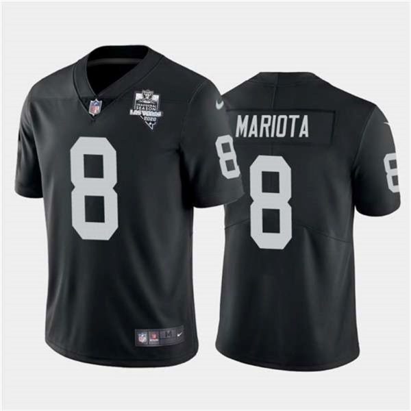 Nike Las Vegas Raiders 8 Marcus Mariota Black 2020 Inaugural Season Vapor Untouchable Limited Jersey