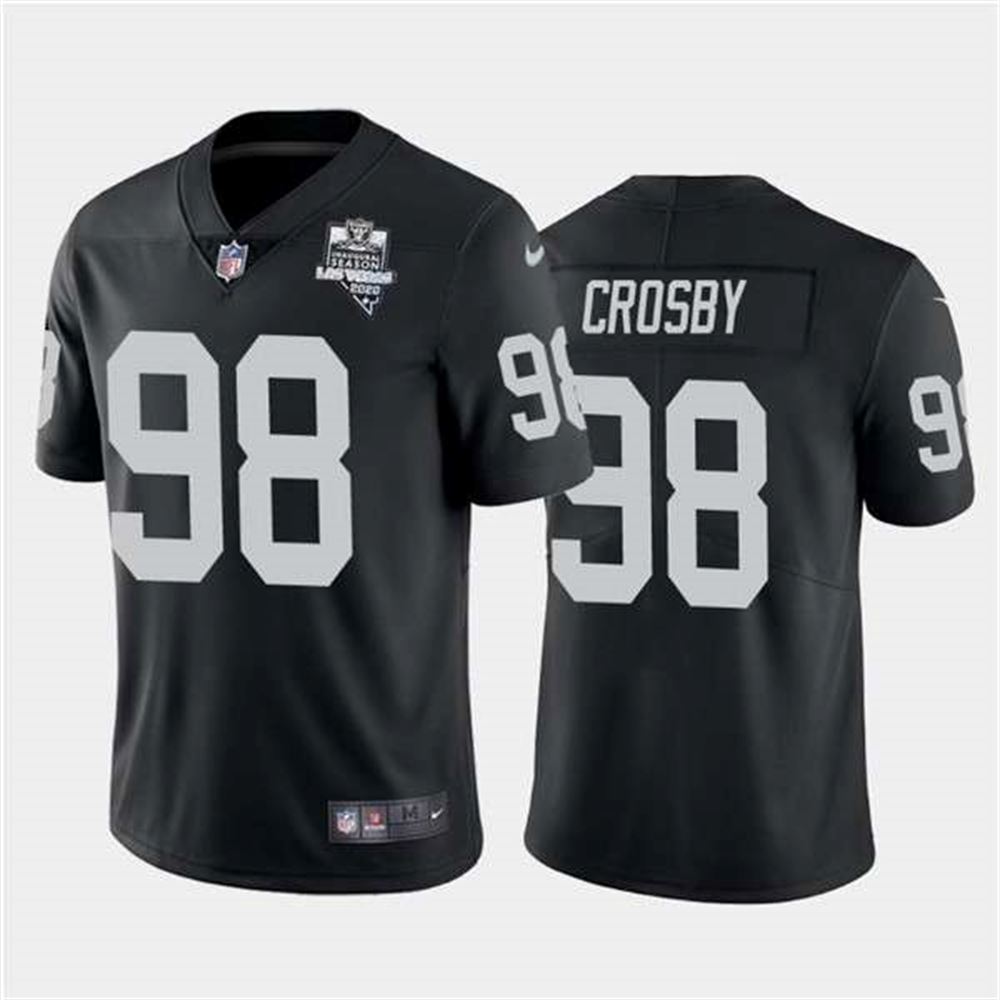 Las Vegas Raiders 98 Maxx Crosby Black 2020 Inaugural Season Vapor Untouchable Limited Jersey