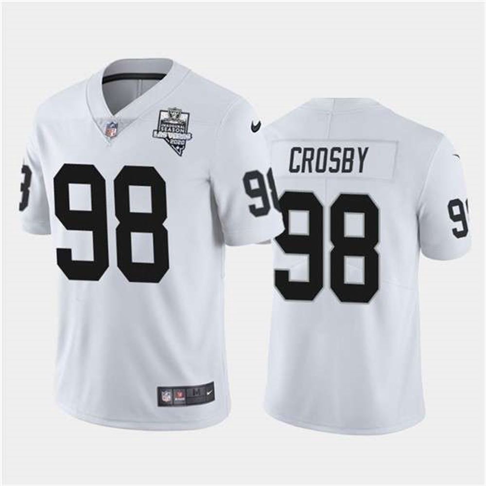 Las Vegas Raiders 98 Maxx Crosby White 2020 Inaugural Season Vapor Untouchable Limited Jersey