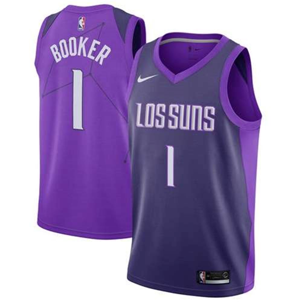 Phoenix Suns #1 Devin Booker Purple NBA Swingman City Edition Jersey