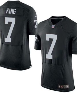 Nike Raiders 7 Marquette King Black Team Color Mens Stitched NFL New Elite Jersey 1