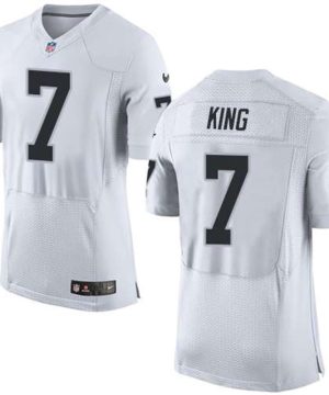 Nike Raiders 7 Marquette King White Mens Stitched NFL New Elite Jersey 1