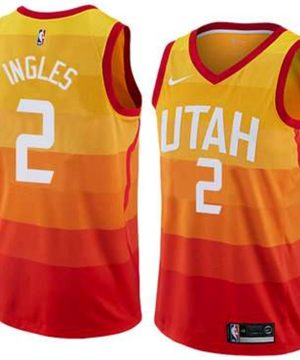 Nike Utah Jazz 2 Joe Ingles Orange NBA Swingman City Edition Jersey