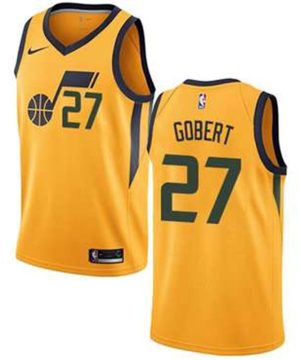 Nike Utah Jazz 27 Rudy Gobert Yellow NBA Swingman Statement Edition Jersey