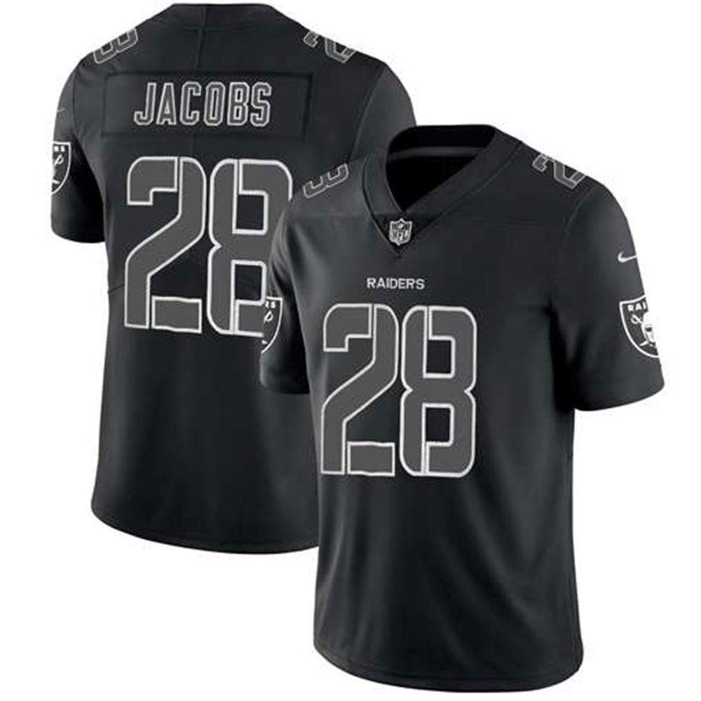 Oakland Raiders #28 Josh Jacobs Black Impact Limited Stitched NFL Jersey