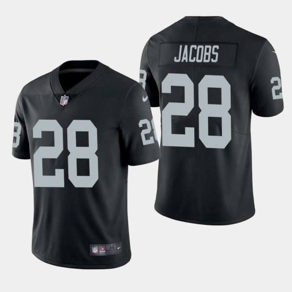 Oakland Raiders 28 Josh Jacobs Black Vapor Untouchable Limited Stitched NFL Jersey