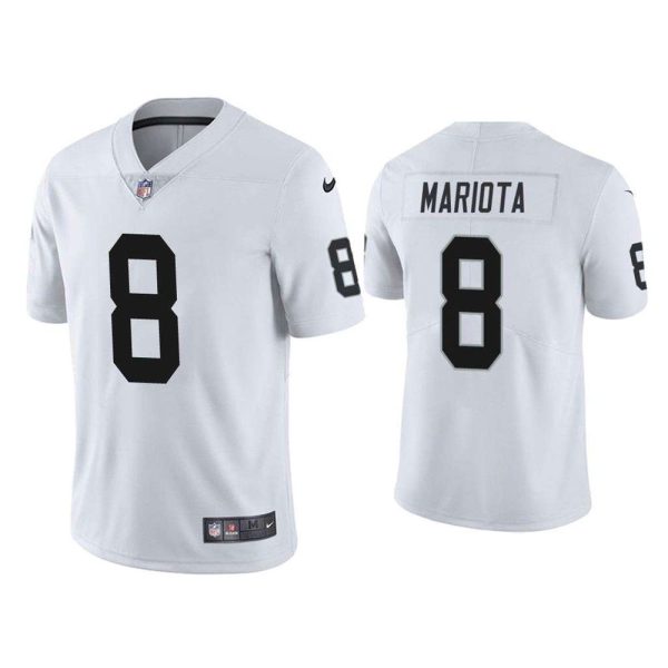 Oakland Raiders 8 Marcus Mariota White Vapor Untouchable Limited Stitched Jersey