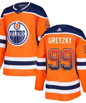 Oilers 99 Wayne Gretzky Orange Drift Fashion Jersey