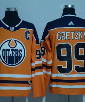 Oilers 99 Wayne Gretzky Orange Jersey