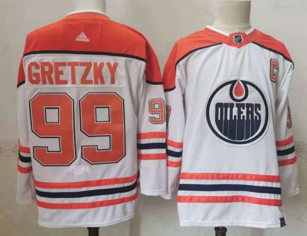 Oilers 99 Wayne Gretzky White 2020 21 Reverse Retro Jersey