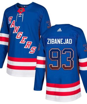 Rangers 93 Mika Zibanejad Blue Drift Fashion Adidas Jersey