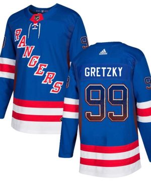 Rangers 99 Wayne Gretzky Blue Drift Fashion Jersey