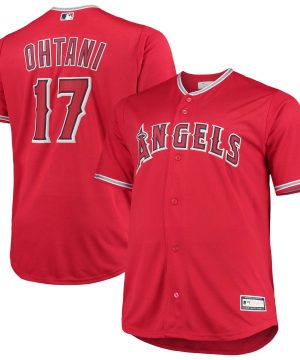 Shohei Ohtani Los Angeles Angels Big Tall Replica Player Red Jersey