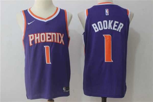 Suns 1 Devin Booker Purple Nike Authentic Jersey