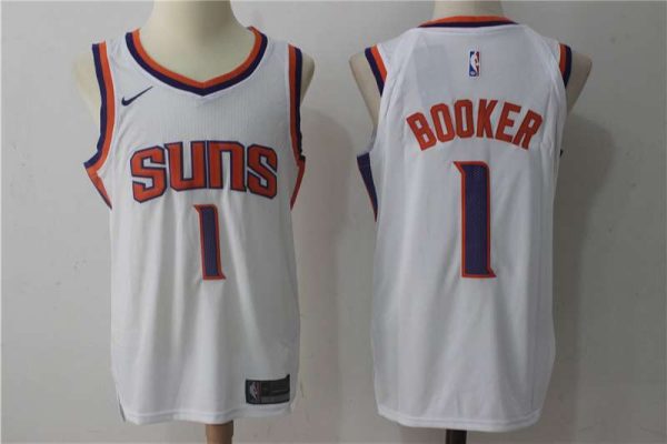 Suns 1 Devin Booker White Nike Authentic Jersey