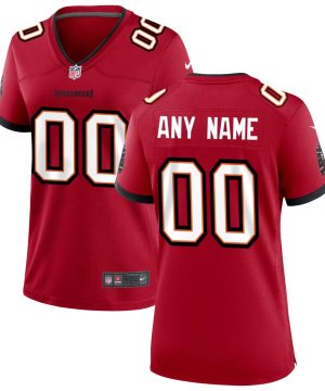 Tampa Bay Buccaneers Womens Custom Game Red Jersey 1