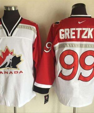 Team Canada 99 Wayne Gretzky White 2002 Olympics Nike Hockey Jersey