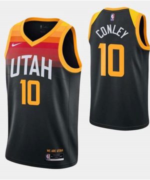Utah Jazz 10 Mike Conley Black City Swingman 2020 21 Stitched NBA Jersey