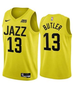 Utah Jazz 13 Jared Butler Yellow 2022 23 Association Edition Stitched Basketball Jersey