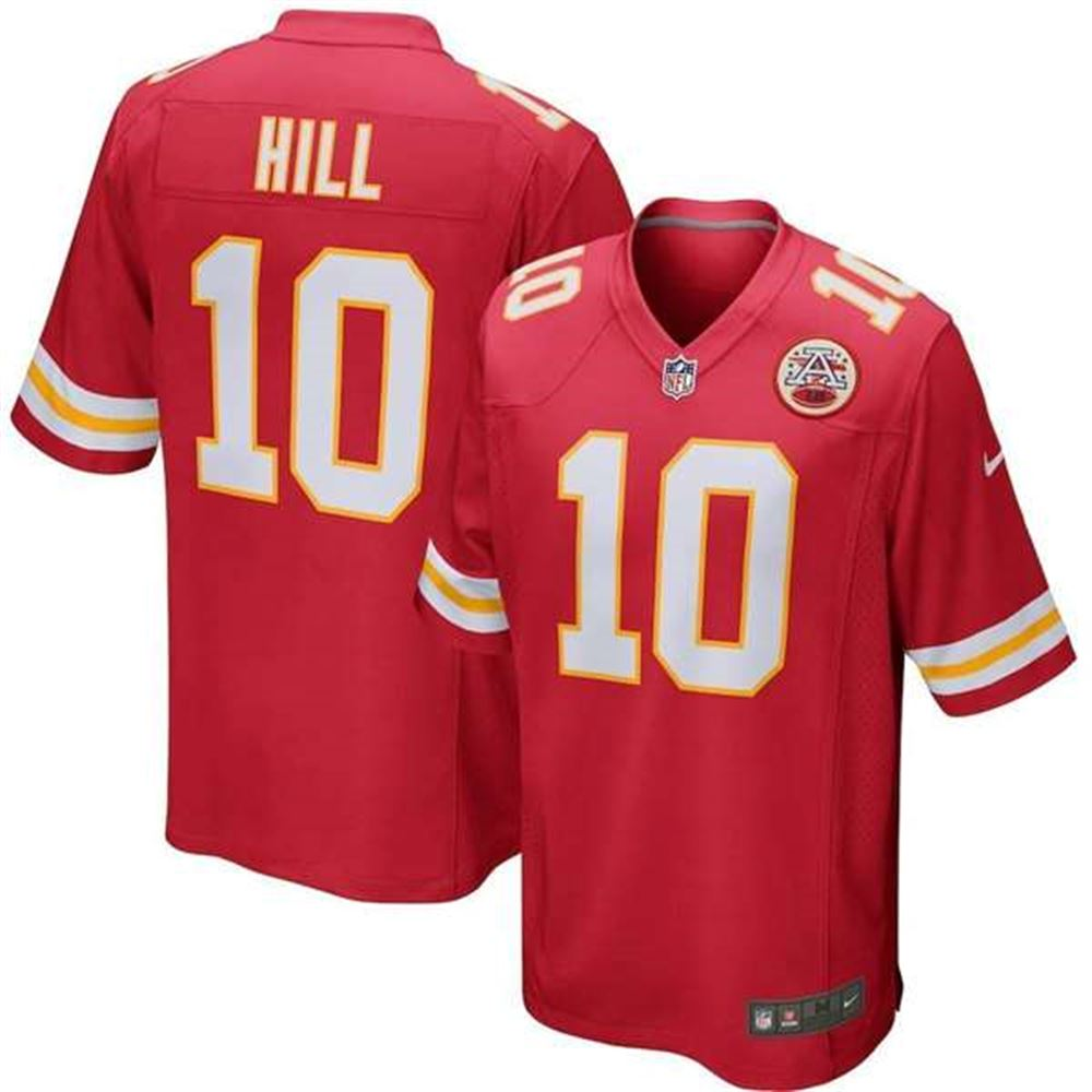 Kansas City Chiefs 10 Tyreek Hill Red Stitched Game Jersey