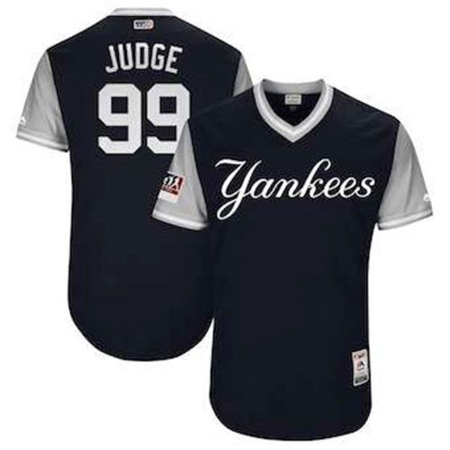 New York Yankees 99 Aaron Judge Majestic Navy 2018 Players Weekend Jersey