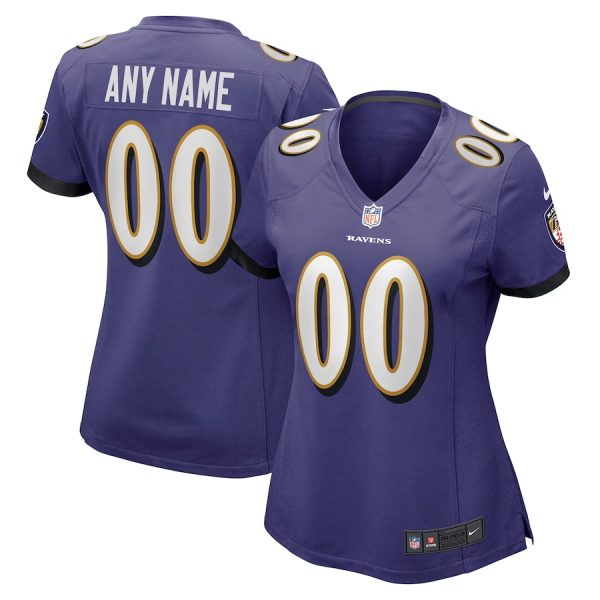 Baltimore Ravens Nike Womens Custom Game Jersey Purple