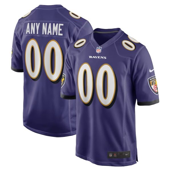 Baltimore Ravens Nike Youth Custom Game Jersey Purple